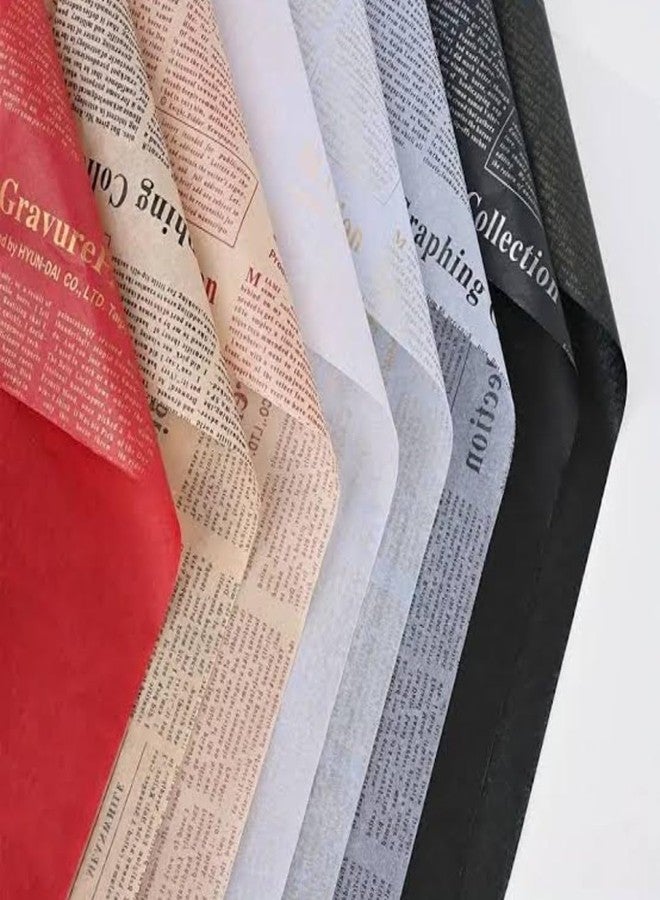 VRB Dec 10pcs Gift Wrapping Paper Sheet/Gift Paper For packing/Gift Papers Sheets/Gift Wrapper/Gift Packing Material Wrapping Paper for Gift Packing Birthday,Anniversary,Diwali,Christmas. (10 Pcs Newspaper Print) - Image 3